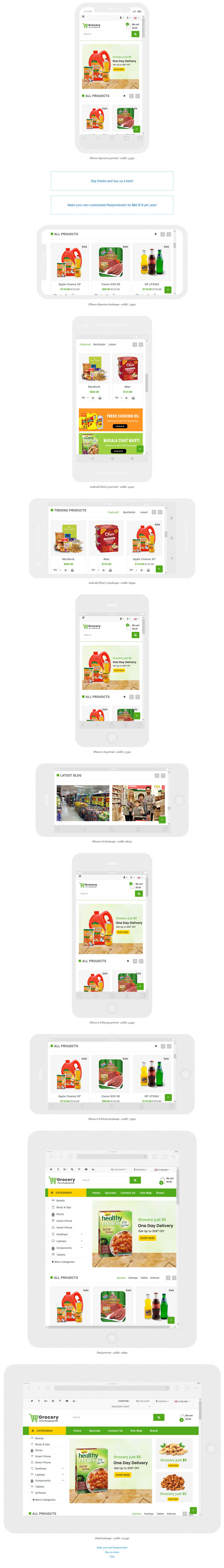 Grocery and Shopping OpenCart 3.X Multistore Theme (Shopping, Mall)